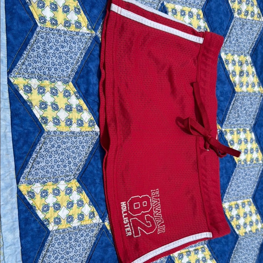 Hollister Red Athletic Short Skirt/with shorts under
